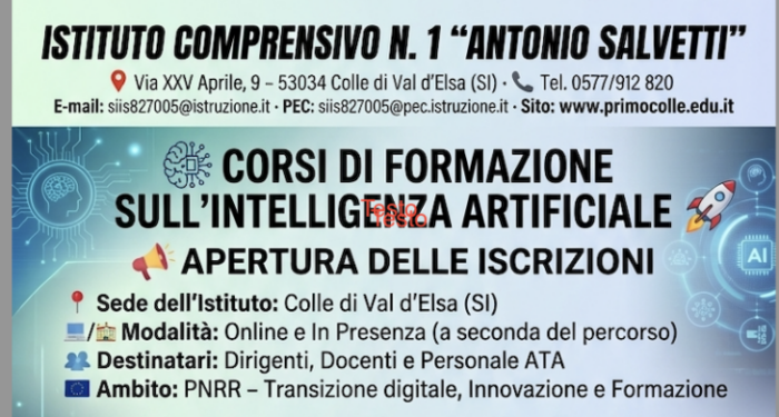 Iscrizioni corsi formazione su Inteligenza Artificiale